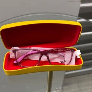 Ray-Ban Burgundy Glasses with Vibrant Case